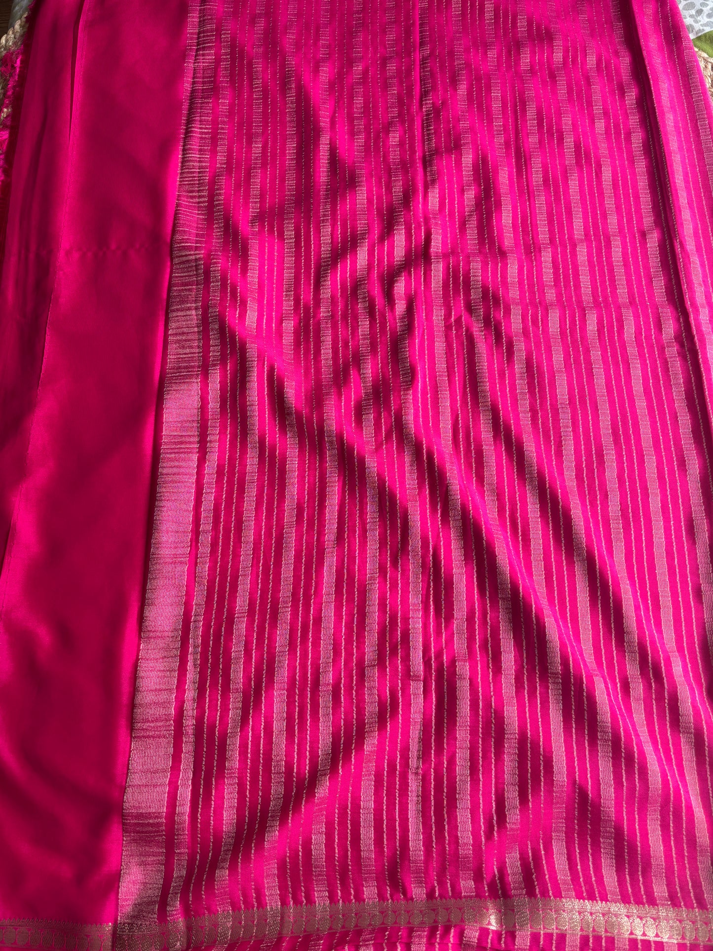 Pure Mysore Silk Mango Butta Border Saree