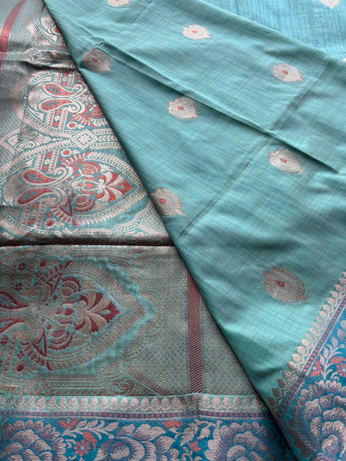 Pista Green Silk Saree