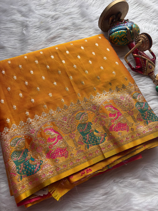 Wedding Motifs Silk Saree