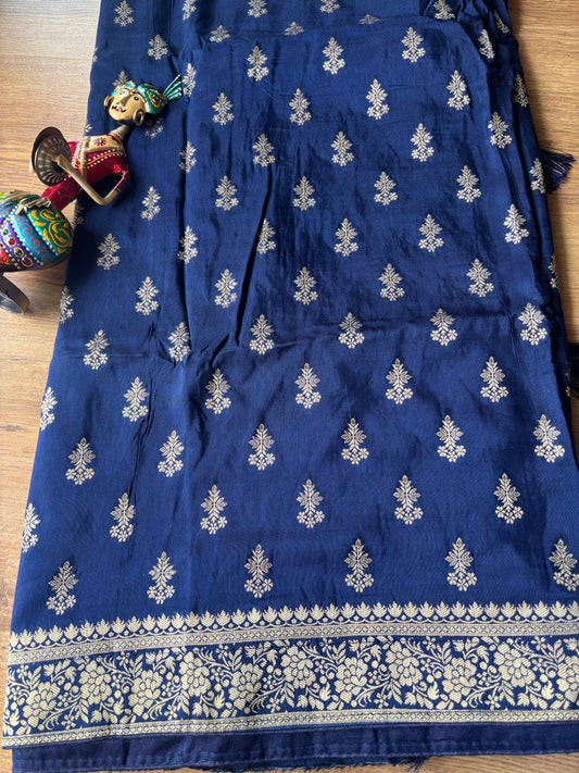Dark Blue Silk Saree