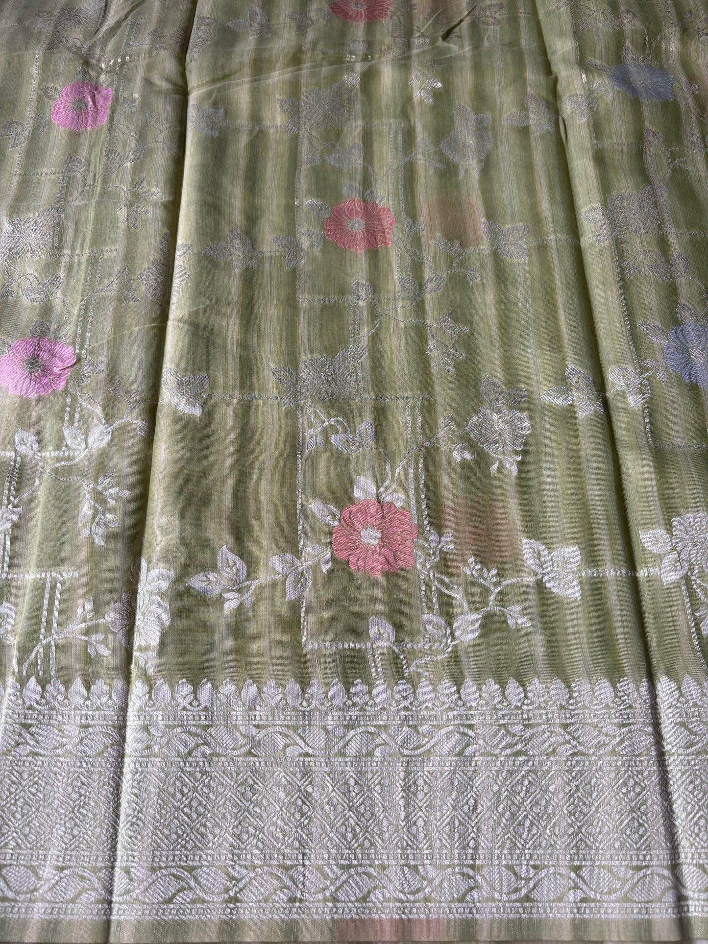 Pista Green Silk Saree