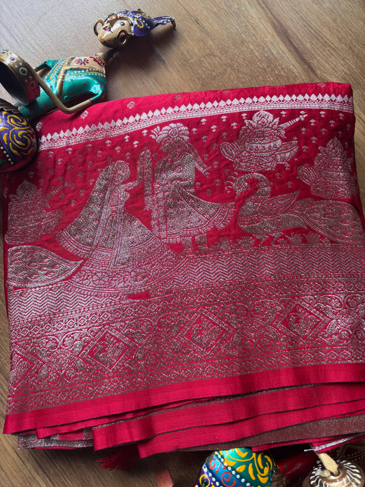 Red Wedding Silk Saree