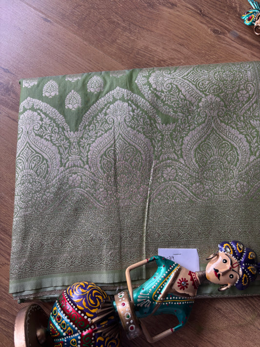 Pista Green Banarasi Silk Saree(39)