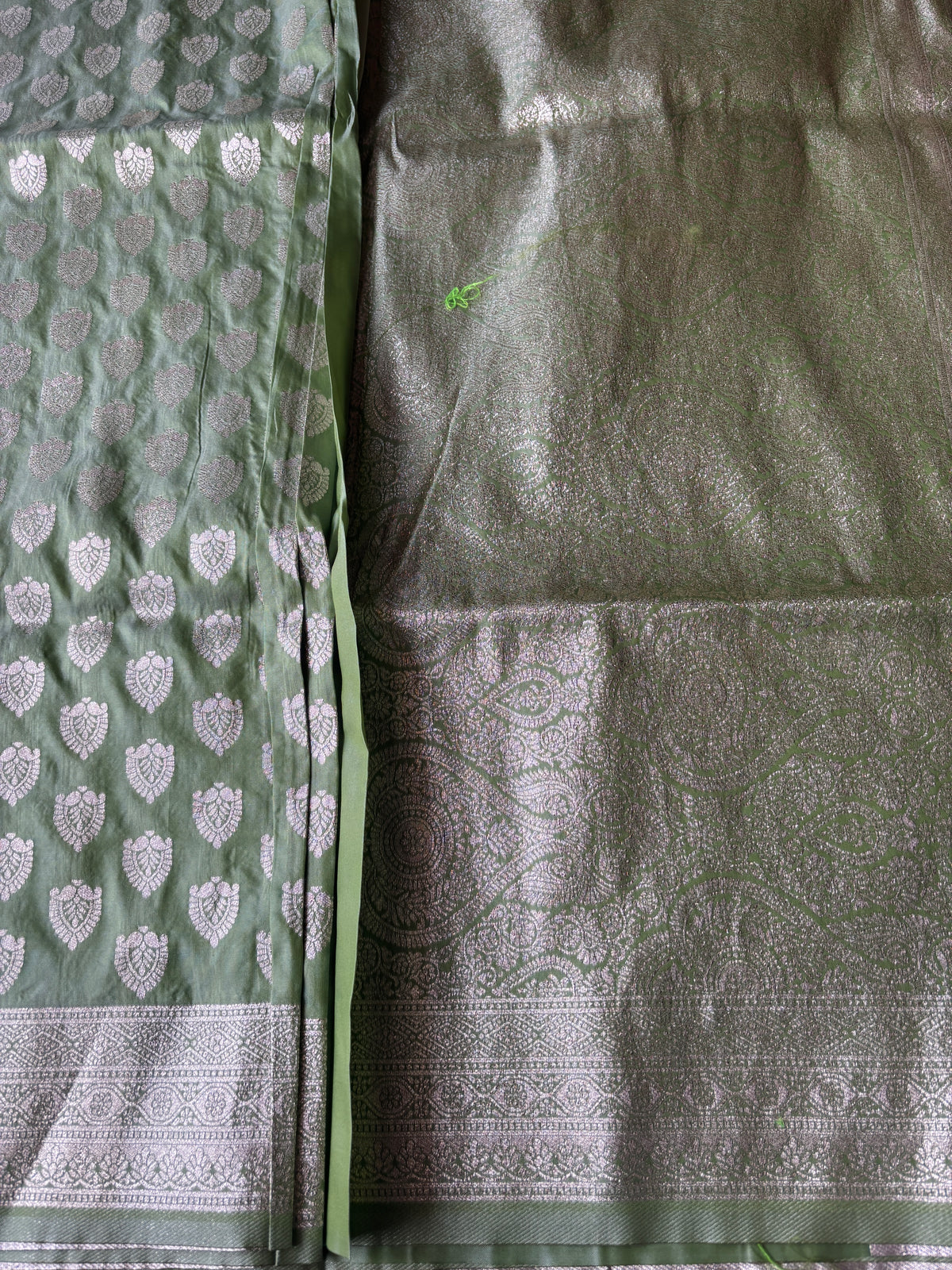 Pista Green Banarasi Silk Saree(39)