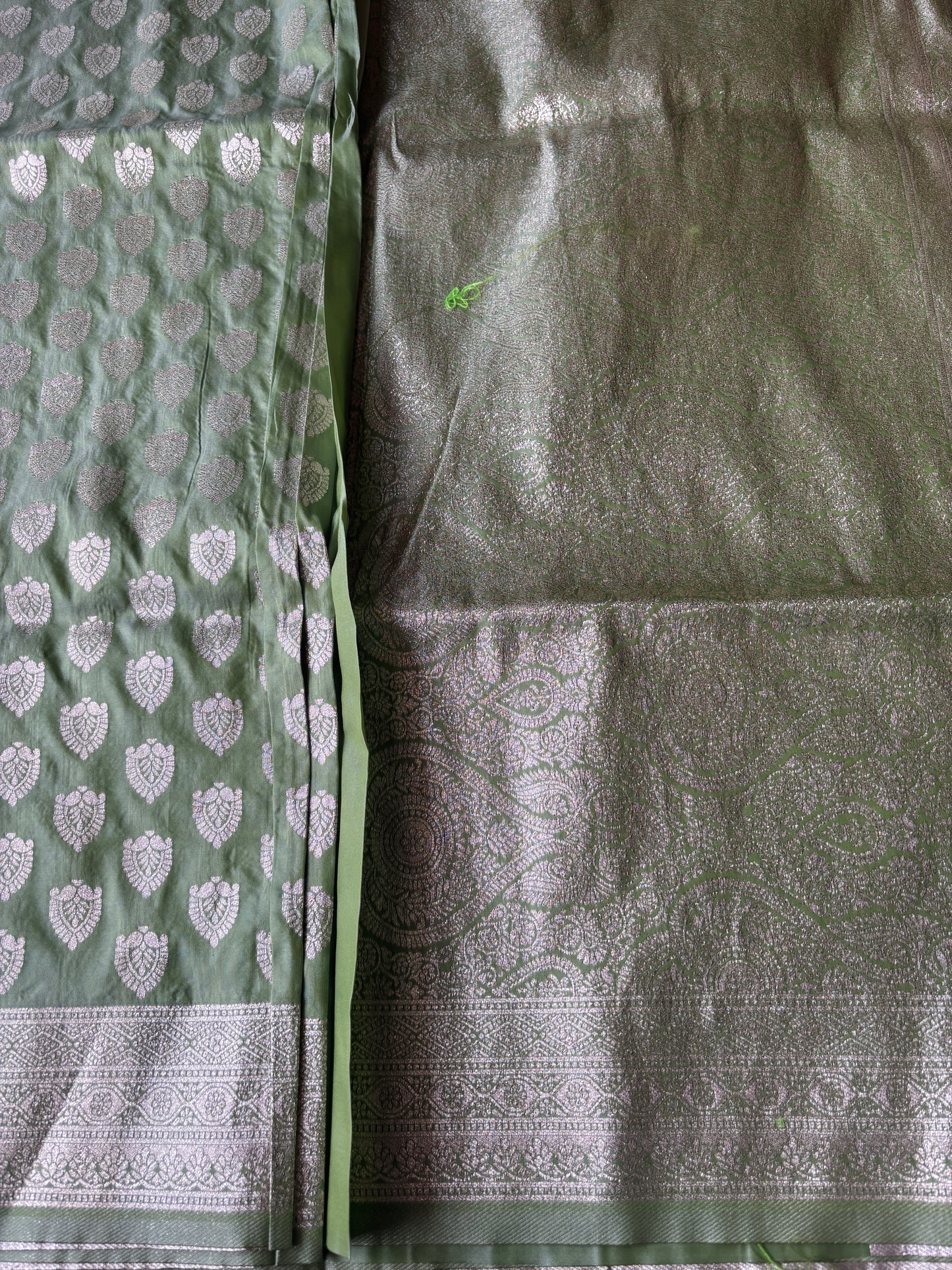 Pista Green Banarasi Silk Saree(39)