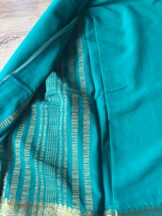 Green Georgette Saree