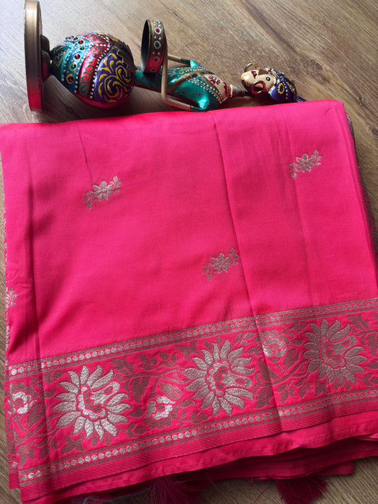 Light Red Silk Saree