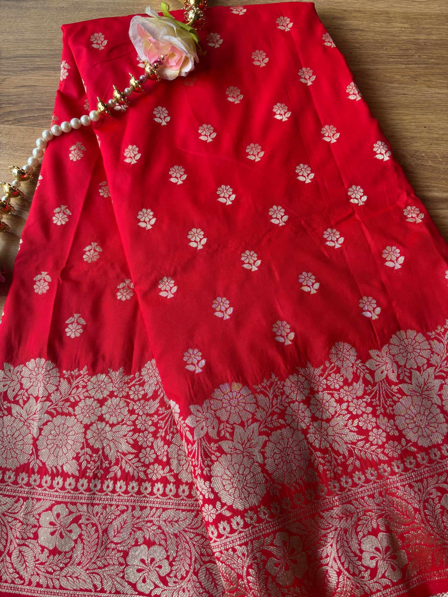 Red Banarasi Silk Saree