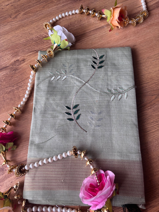 Pista Green(72) Cotton Silk Saree