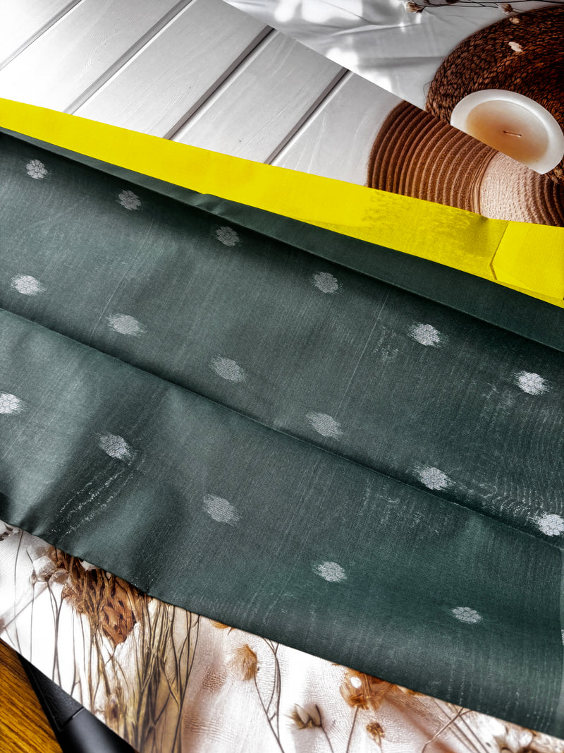 Harita Deepa1 – Yellow & Bottle Green Soft Kanchivaram Silk Saree