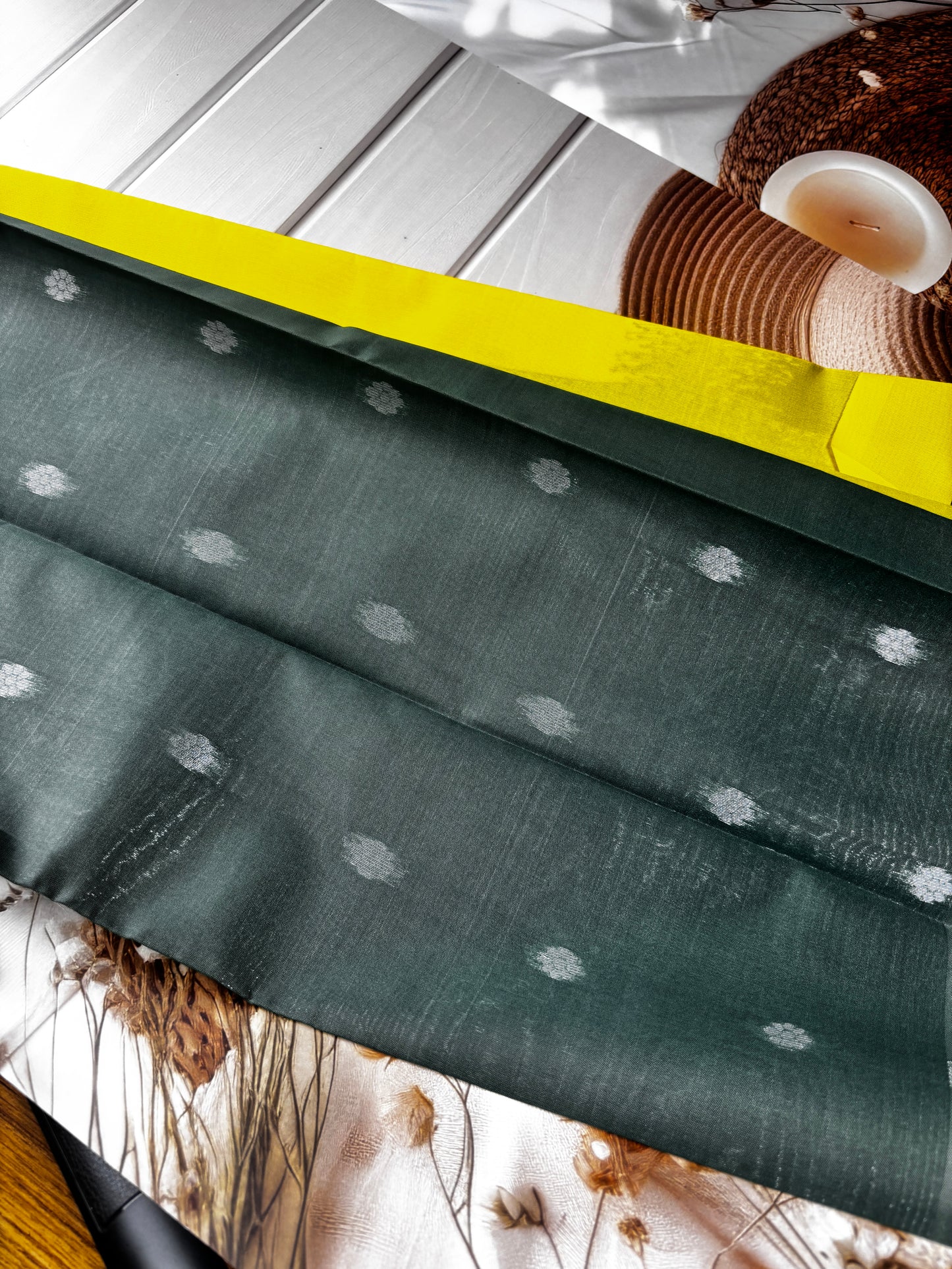 Harita Deepa1 – Yellow & Bottle Green Soft Kanchivaram Silk Saree