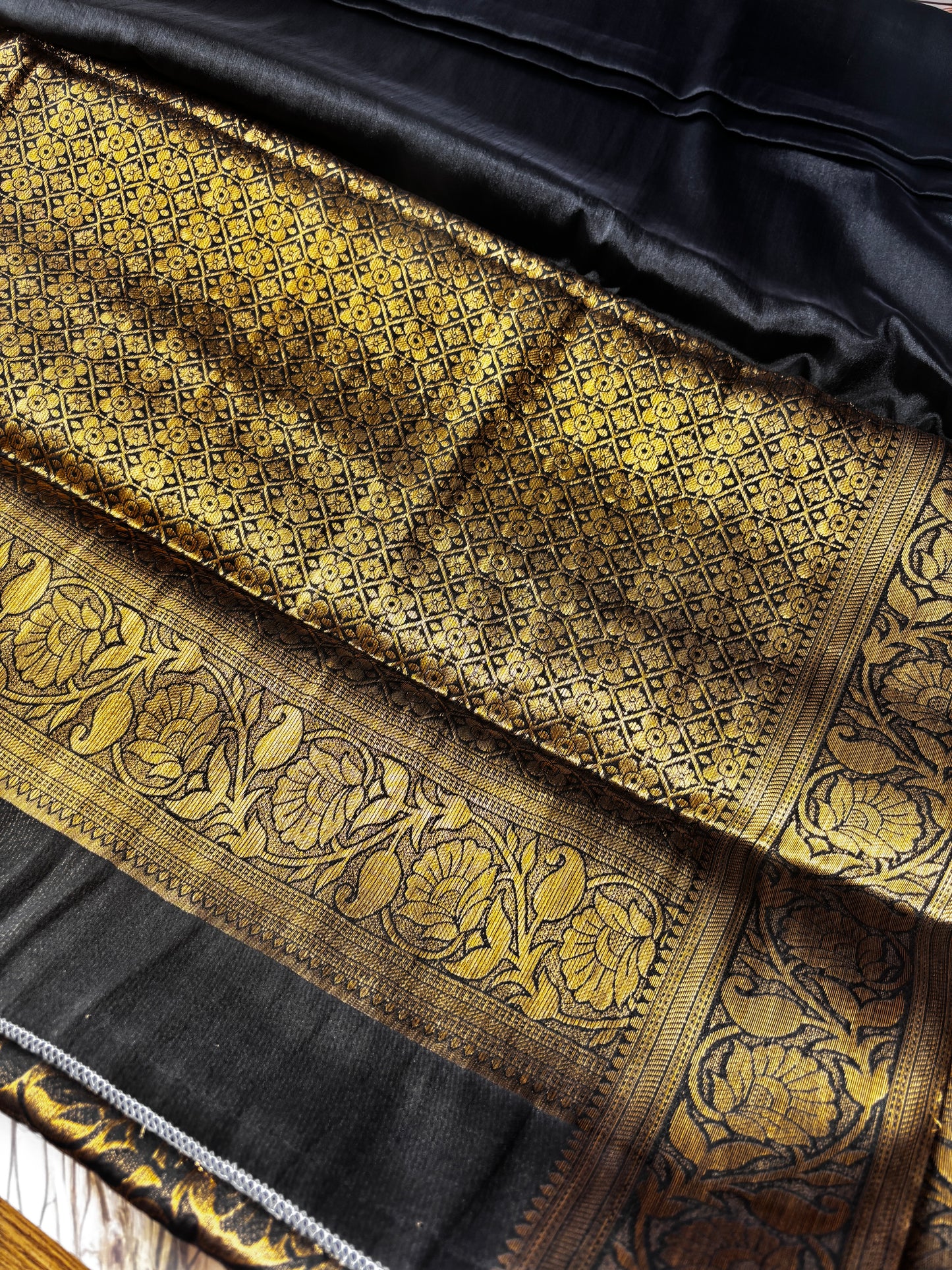 Midnight Elegance Black2 Chiffon Silk Saree