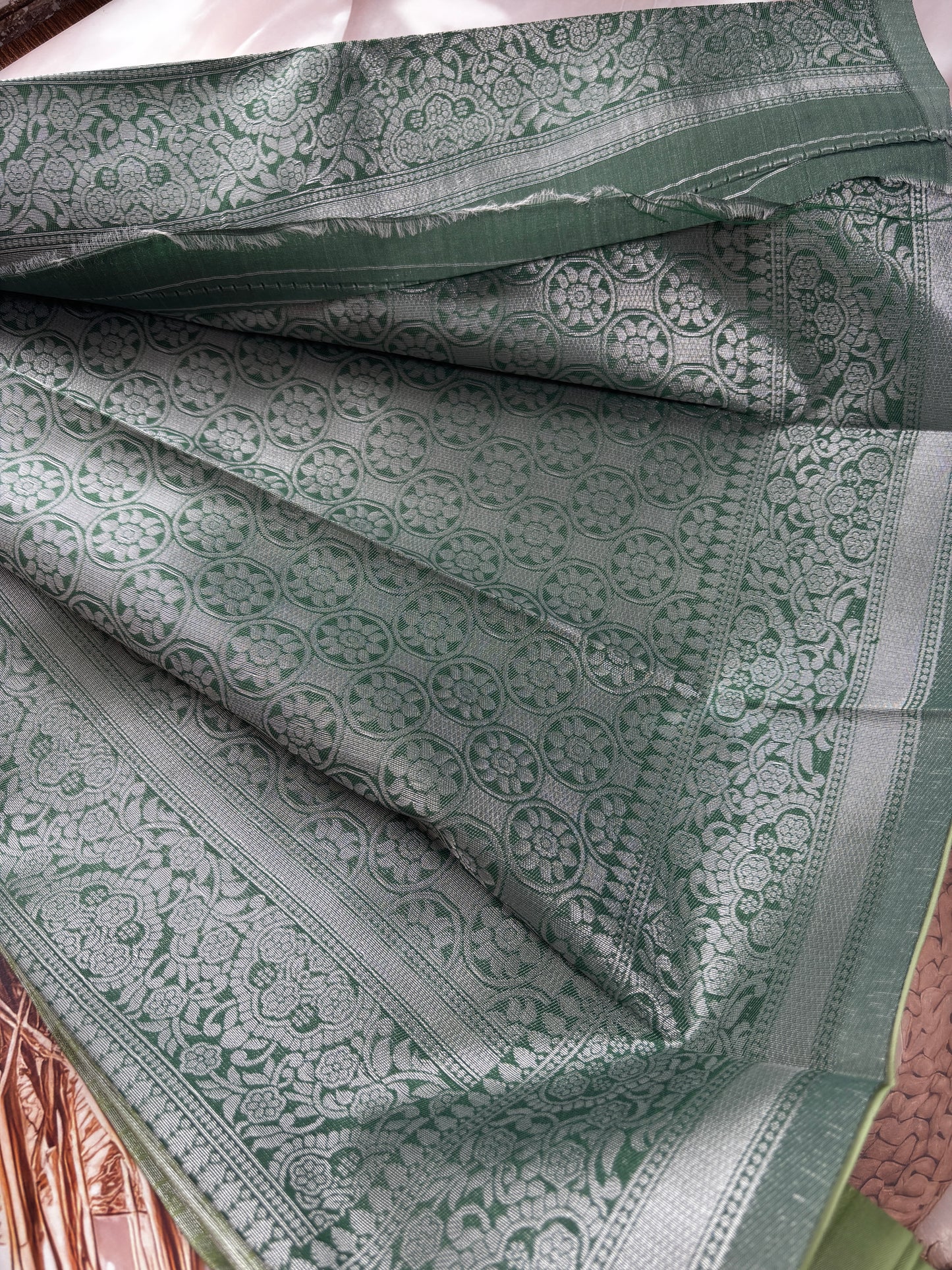 Swarnika - Mint Green Kanchivaram Soft Silk Saree