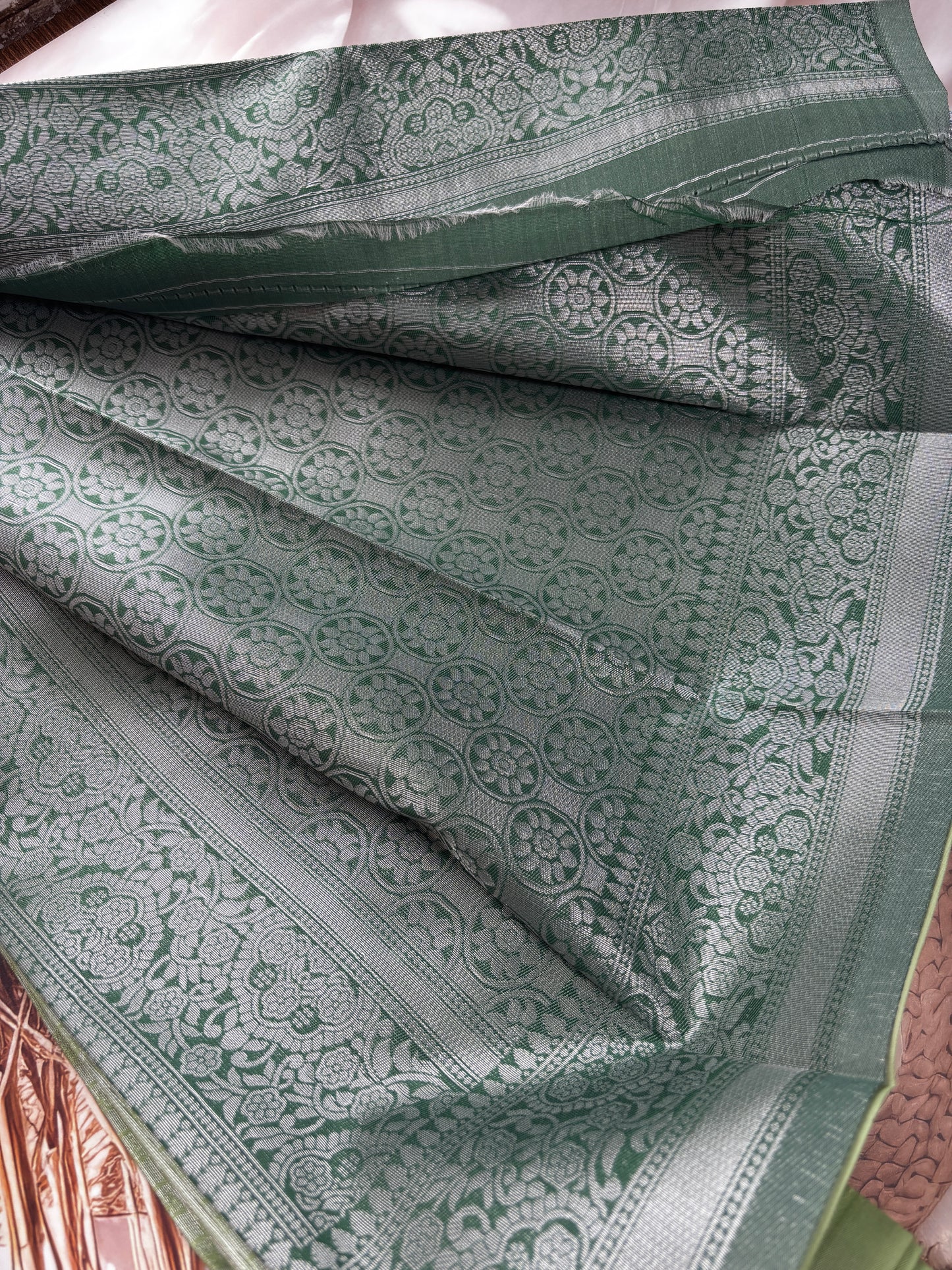 Swarnika - Mint Green Kanchivaram Soft Silk Saree