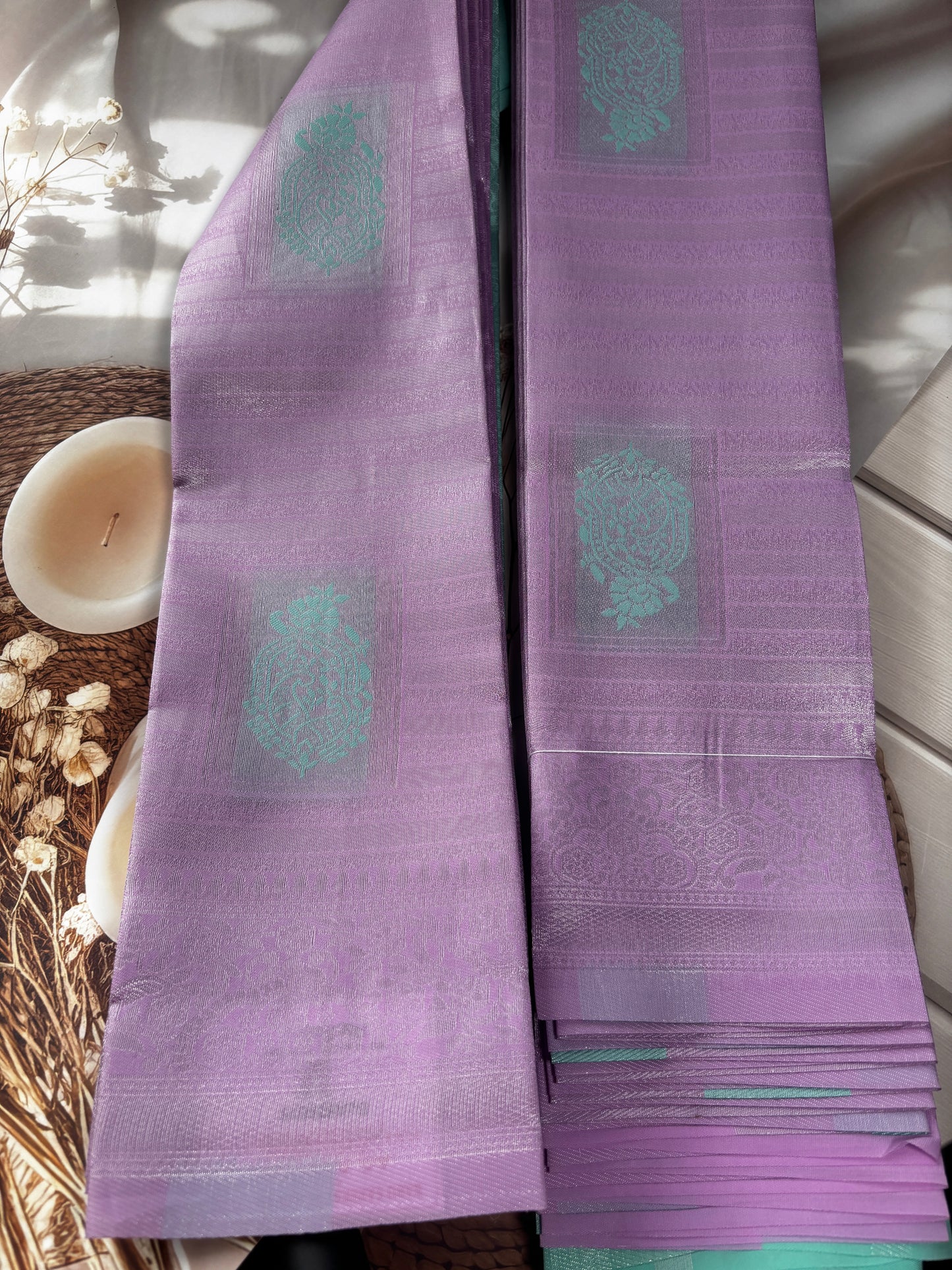 Swarnika- Lavender Kanchivaram Soft Silk Saree