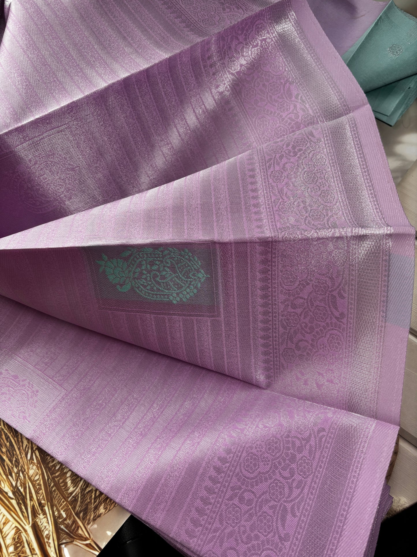 Swarnika- Lavender Kanchivaram Soft Silk Saree