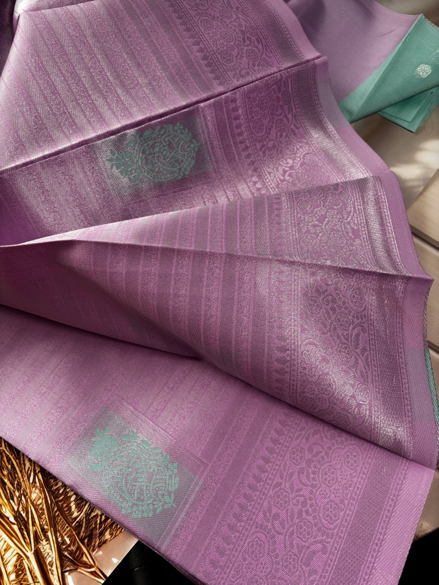 Swarnika- Lavender Kanchivaram Soft Silk Saree