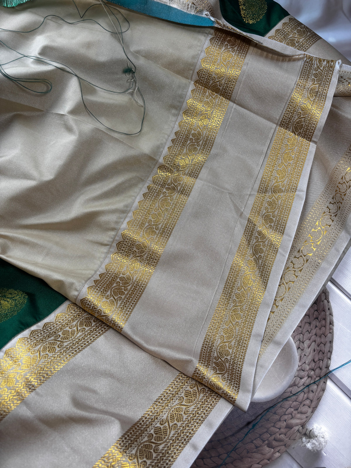 Emerald Grace Green Soft Silk Saree