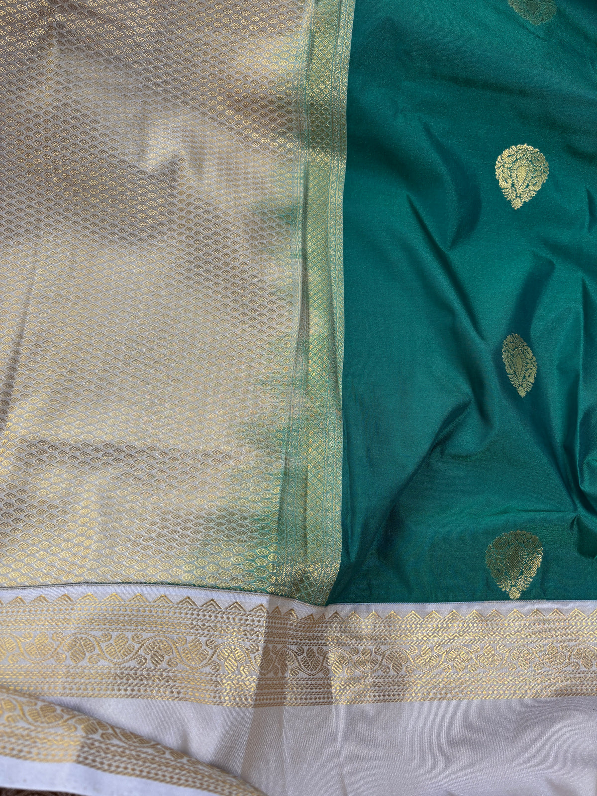 Emerald Grace Green Soft Silk Saree