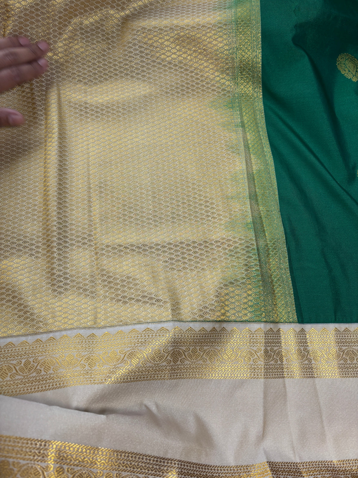 Emerald Grace Green Soft Silk Saree