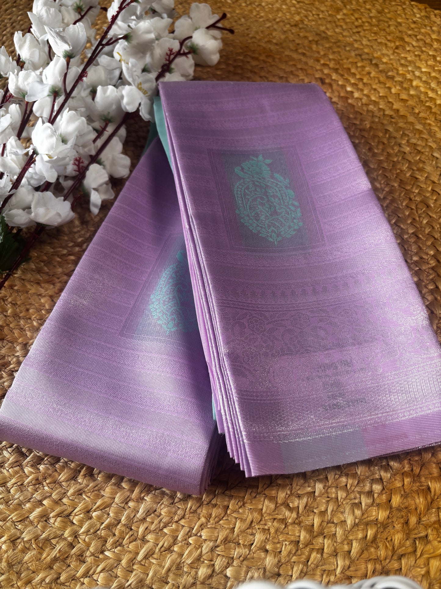 Swarnika- Lavender Kanchivaram Soft Silk Saree