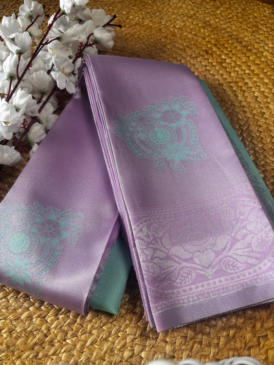 Swarnika - Lavender Kanchivaram Soft Silk saree1