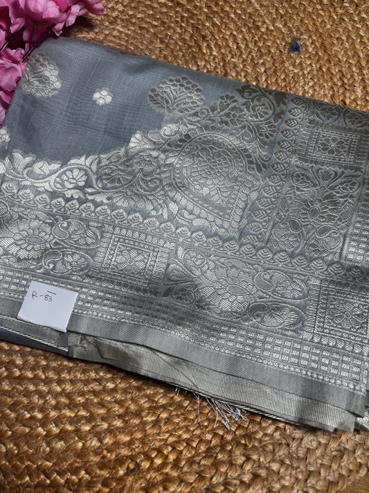 Trisha Grey Silk Cotton Saree