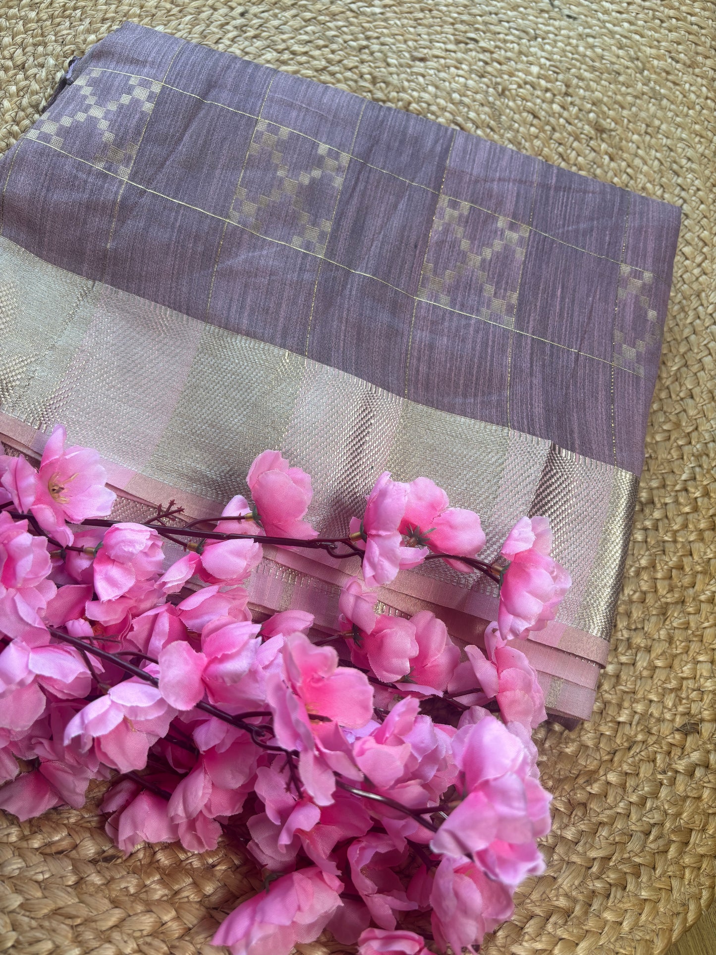 Arohi Pink Cotton Silk Saree