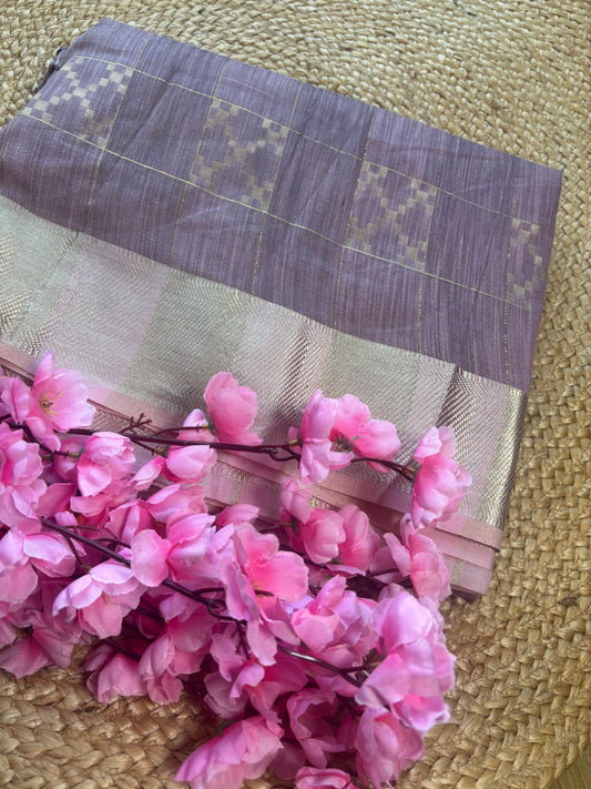 Arohi Pink Cotton Silk Saree