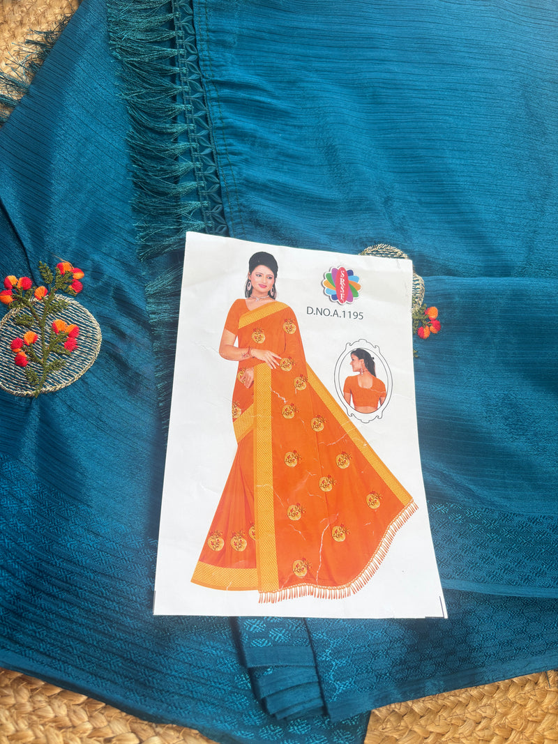 Nandini Blue Dola Silk Saree