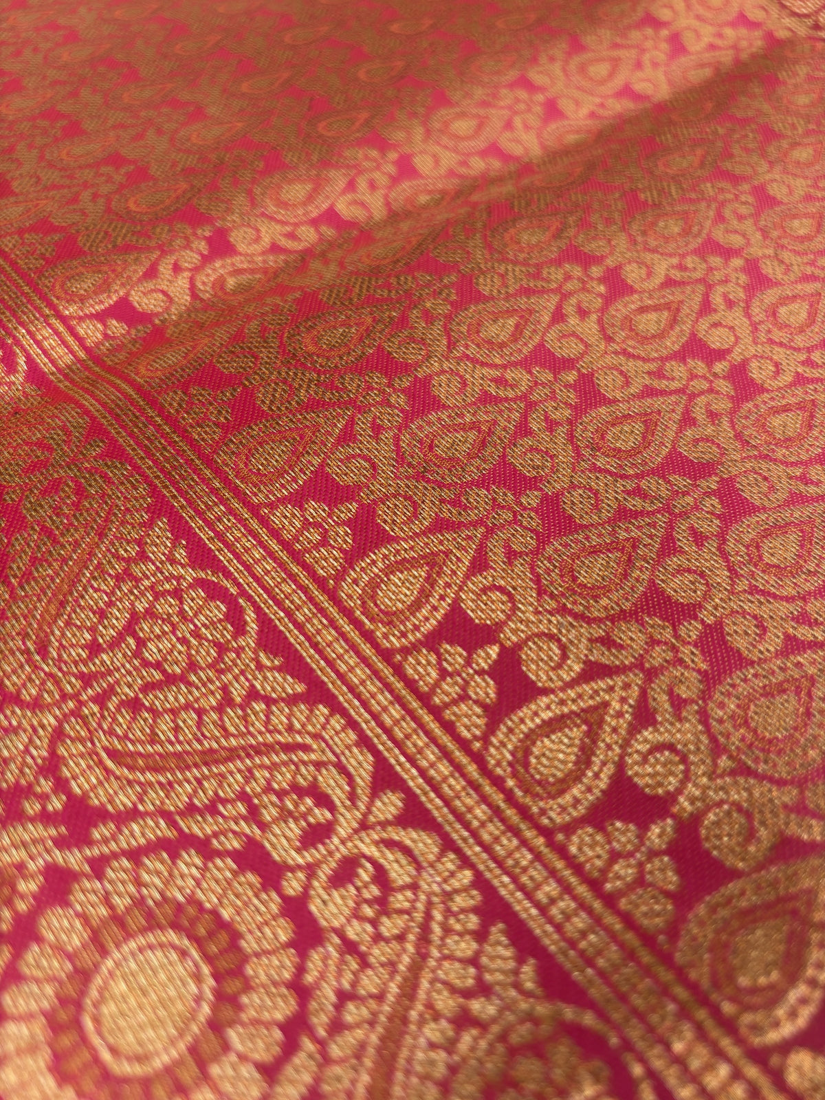 Vamika Mustard Yellow Soft Silk Saree with Pink Pallu | Radhe Ethnics