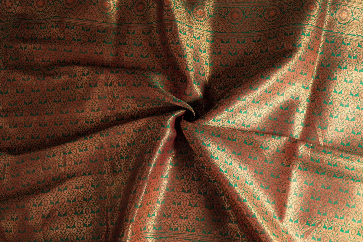 Vamika Rani Pink Soft Silk Saree with Green Pallu | Radhe Ethnics