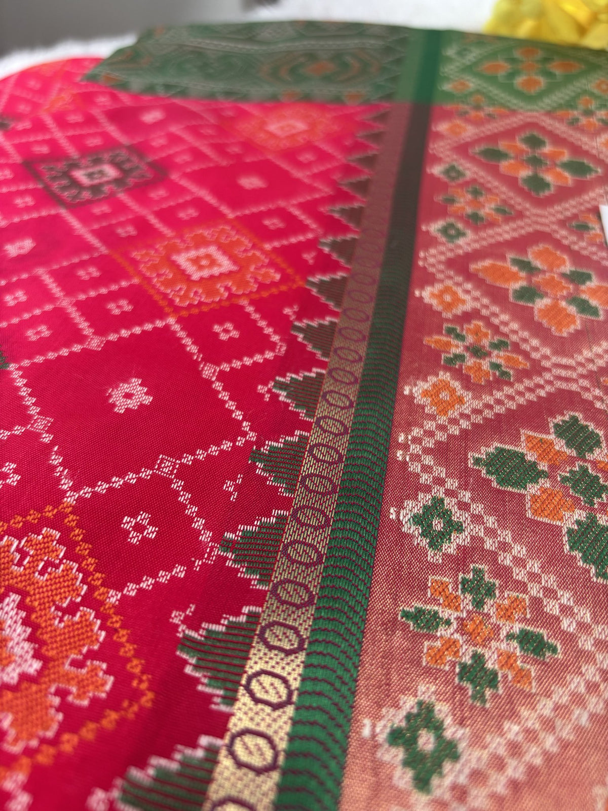 Navya Rani Pink Pochampally Silk Saree | Radhe ethnics